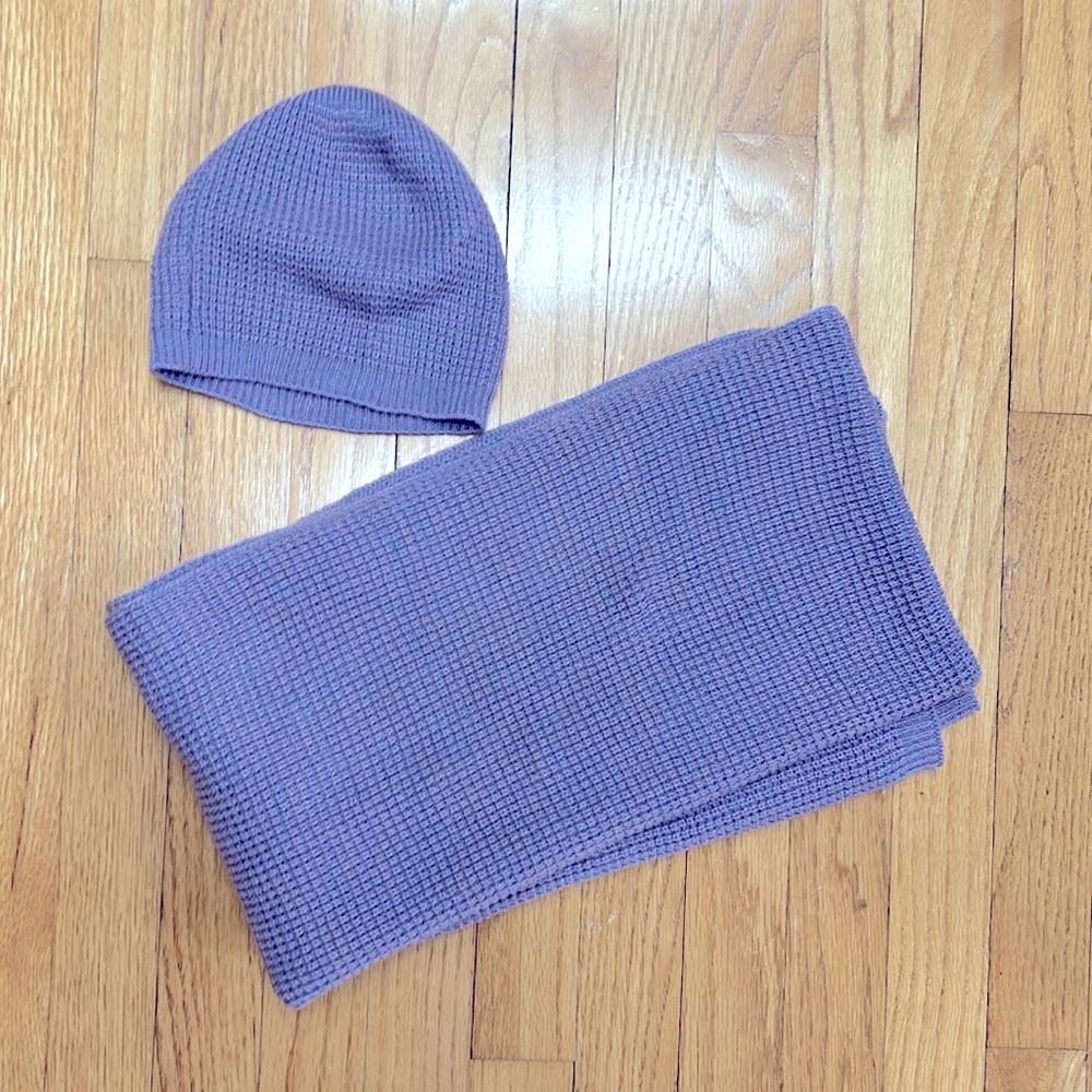 Lilac Hat & Scarf Set